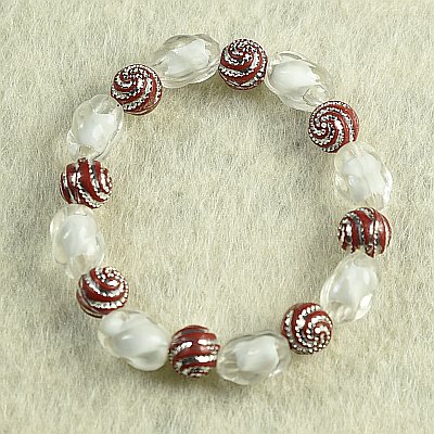 Детска гривна с бели цилиндри PICTURE OF ITEM 1438