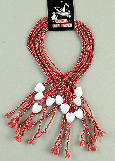 Десятка бели фасетирани сърца PICTURE OF ITEM 1950