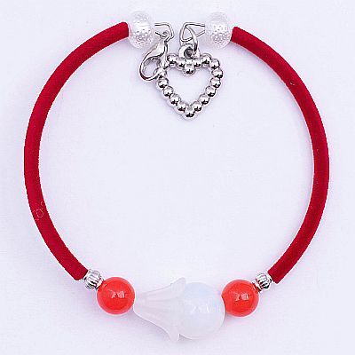 Гривна с лунен камък и червен кварц PICTURE OF ITEM 2133