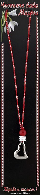 Колие асиметрично сърце PICTURE OF ITEM 1671
