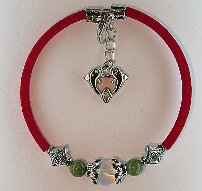 Гривна с лунен камък и ахати PICTURE OF ITEM 545