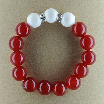 Гривна - ахат и седеф 12мм PICTURE OF ITEM 878
