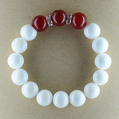 Гривна - ахат и седеф 12мм PICTURE OF ITEM 883