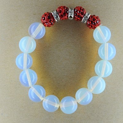 Гривна - лунен камък 12мм и PICTURE OF ITEM 886