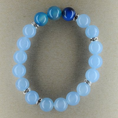 Гривна - син ахат 10мм PICTURE OF ITEM 895